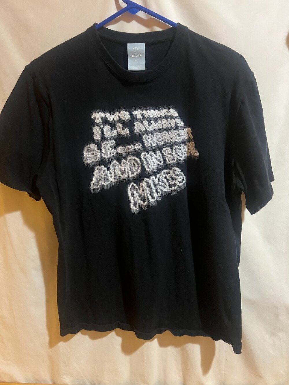 Nike X Drake NOCTA Short Sleeve 'Honest' Graphic T-Shirt Black Men's Size Large